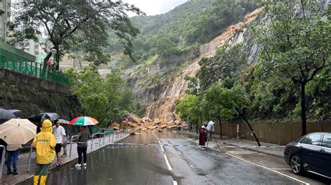 耀東山泥傾瀉|世紀暴雨｜耀東邨旁山泥傾瀉暫無需撤離 邨內四幢樓 